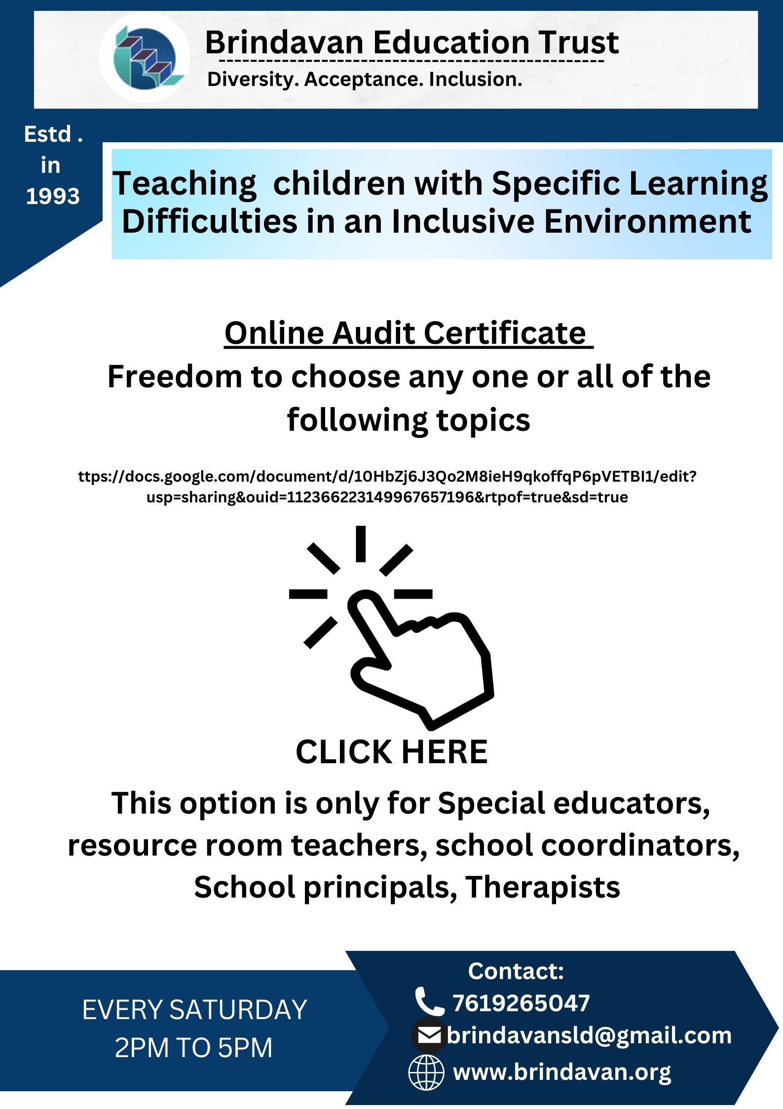 SLD course 2023- Auditing