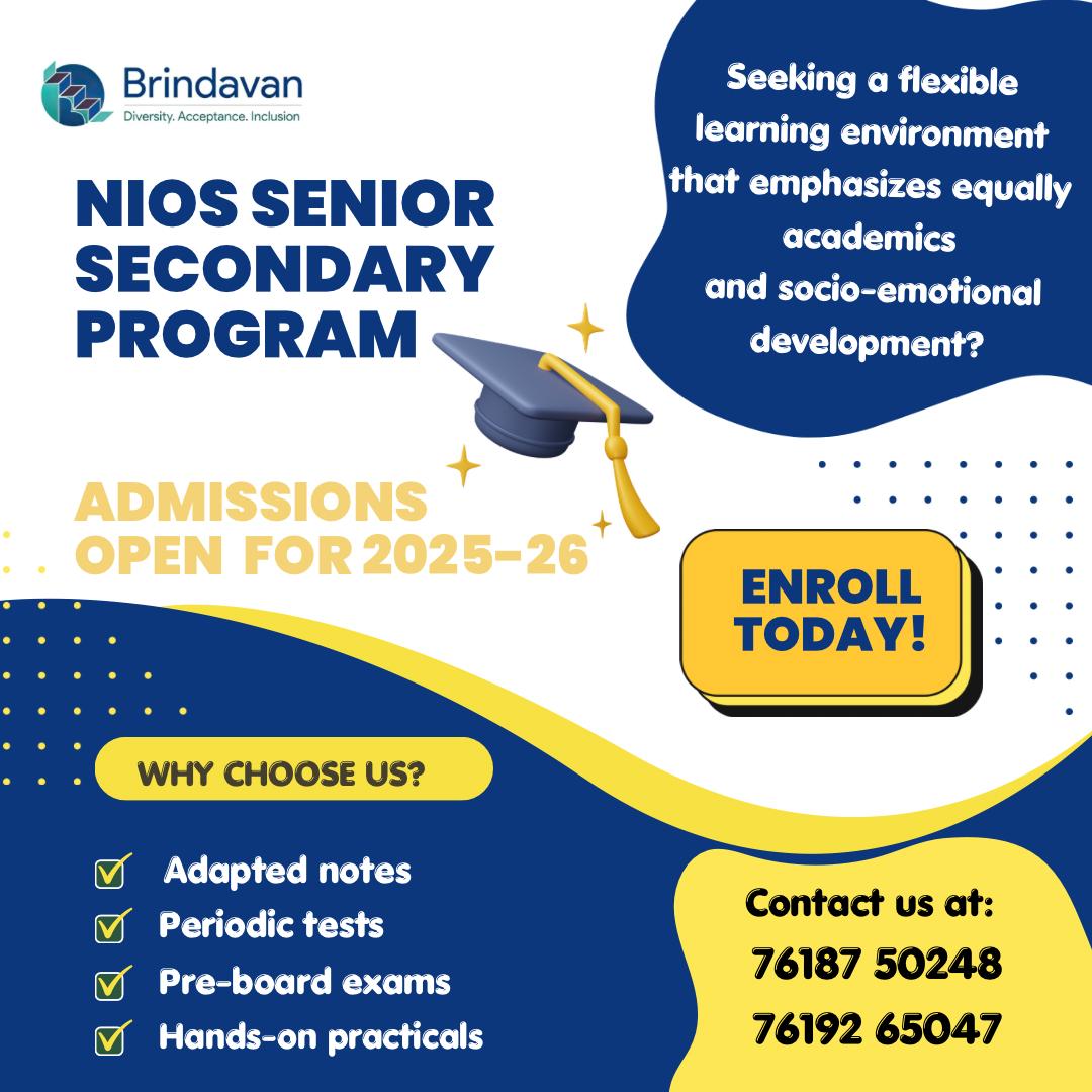 NIOS Senior Secondary Admissions Open Now!